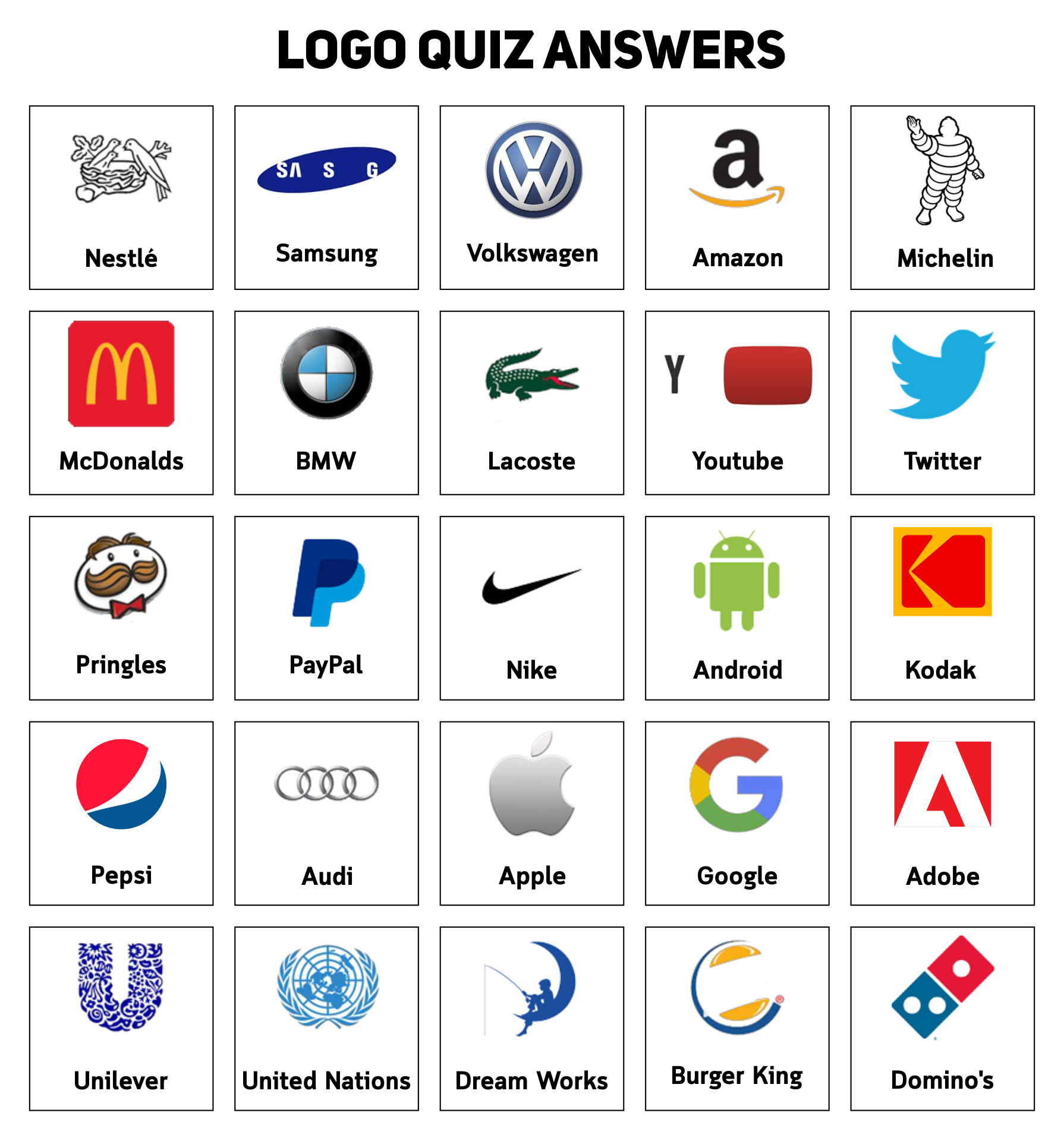Logo Trivia - 10 Free Pdf Printables | Printablee in Free Printable Logo Games