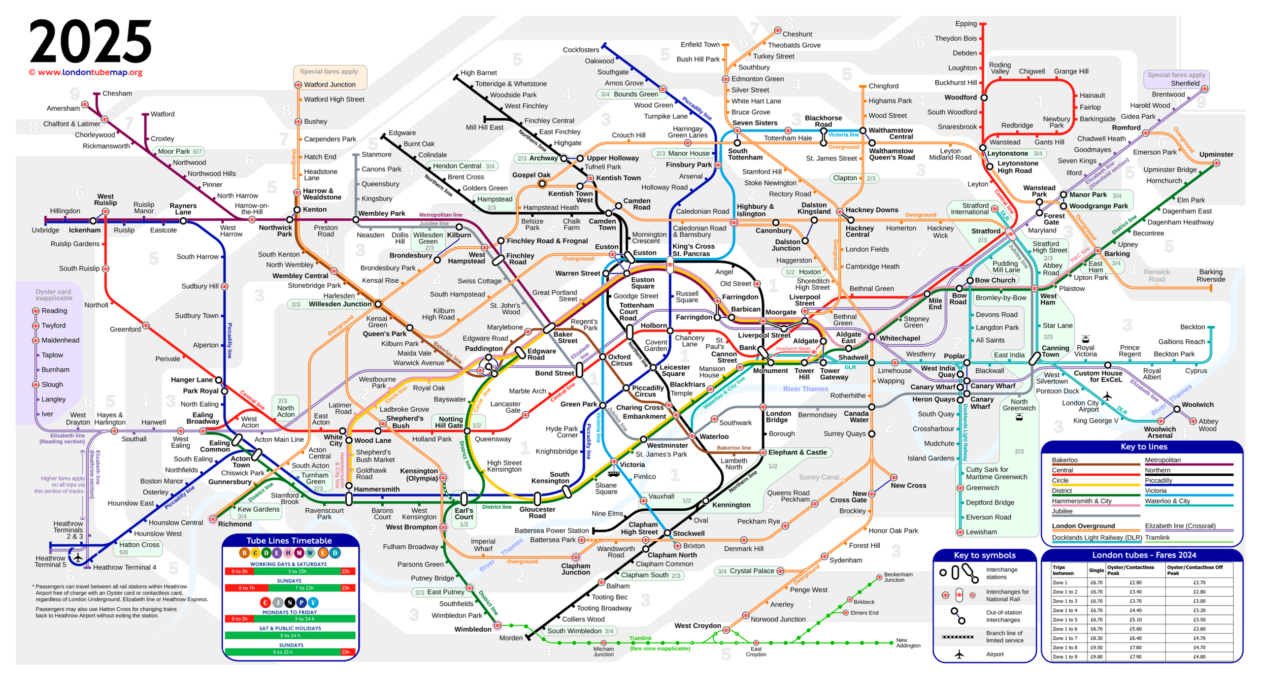London Tube Map, Updated 2025 inside Free Printable London Tube Map