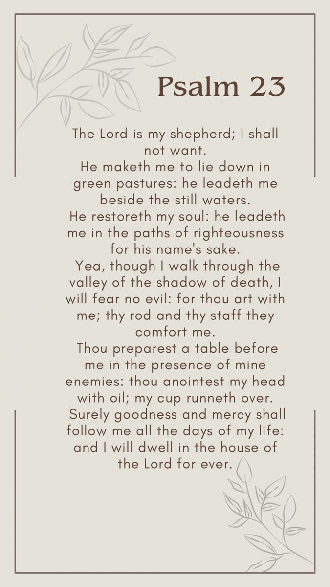 Lord Is My Shepherd in The Lord Is My Shepherd Free Printable