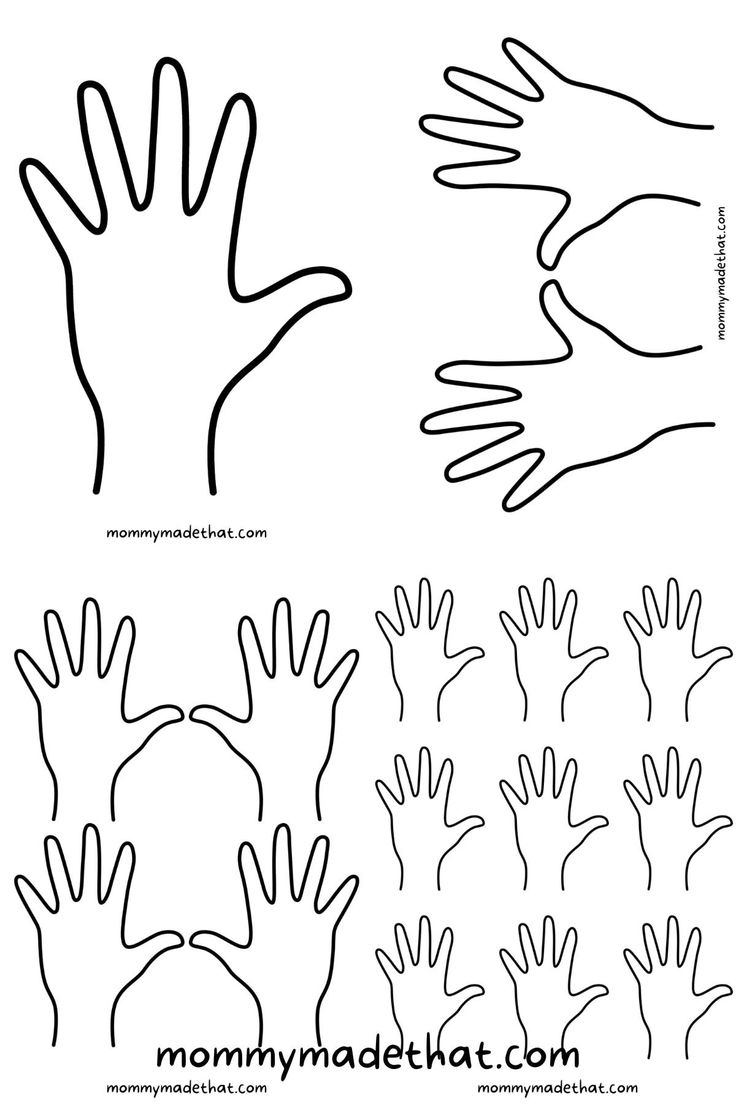 Lots Of Hand Outlines And Templates (Free Printables!) pertaining to Free Printable Hand Template