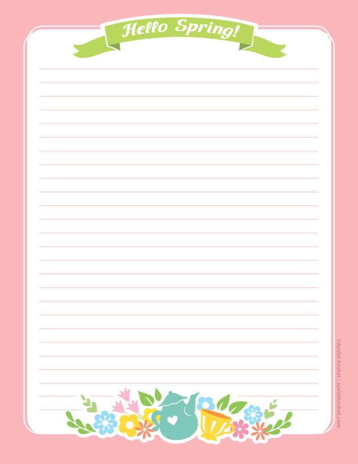 Free Printable Spring Stationery