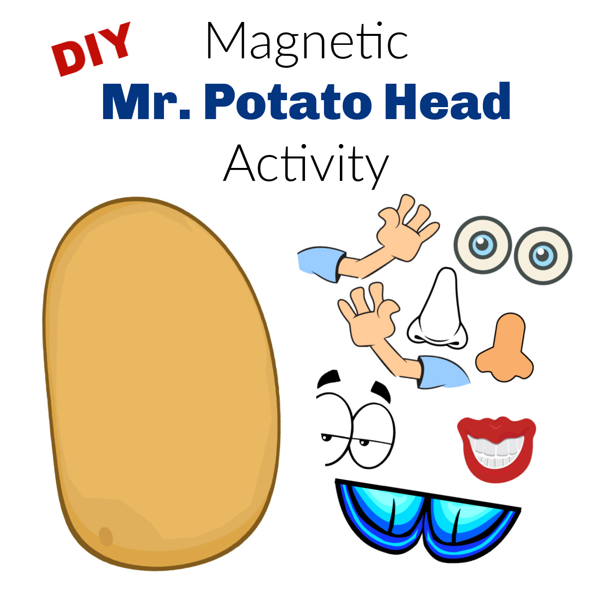 Magnetic Mr Potato Head (Printable) - The Activity Mom with regard to Free Printable Mr Potato Head Parts