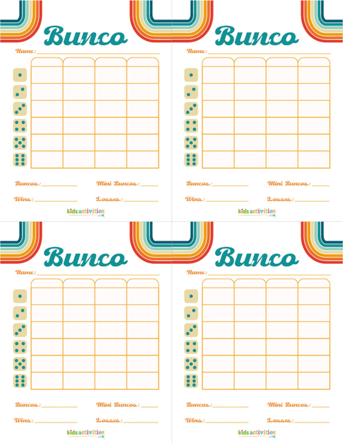 Make A Bunco Party Box With Free Printable Bunco Score Sheets inside Free Bunco Printables