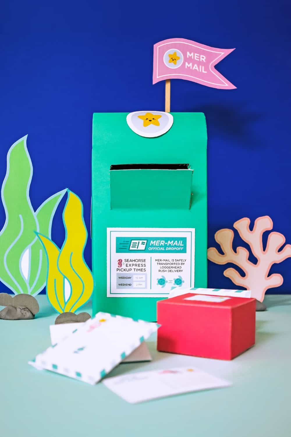 Make A Mini Mermaid Mailbox And Mer-Mail - Hello, Wonderful in The Mailbox Companion Free Printables