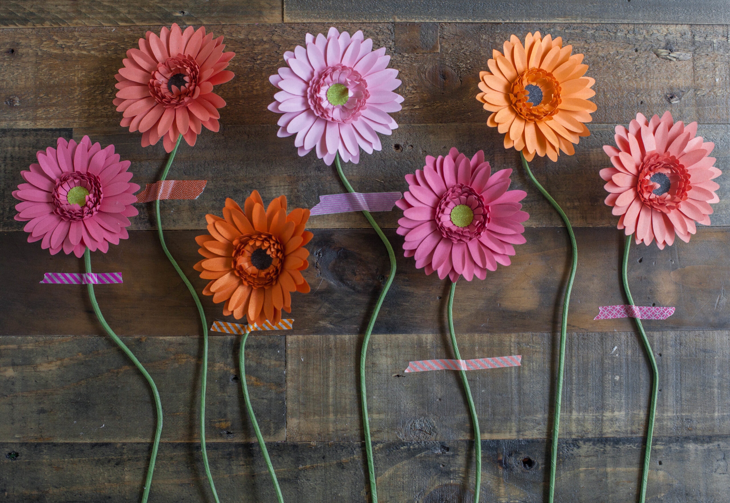 Make Your Own Paper Gerbera Daisies · How To Make A Paper Flower for Free Gerbera Daisy Template