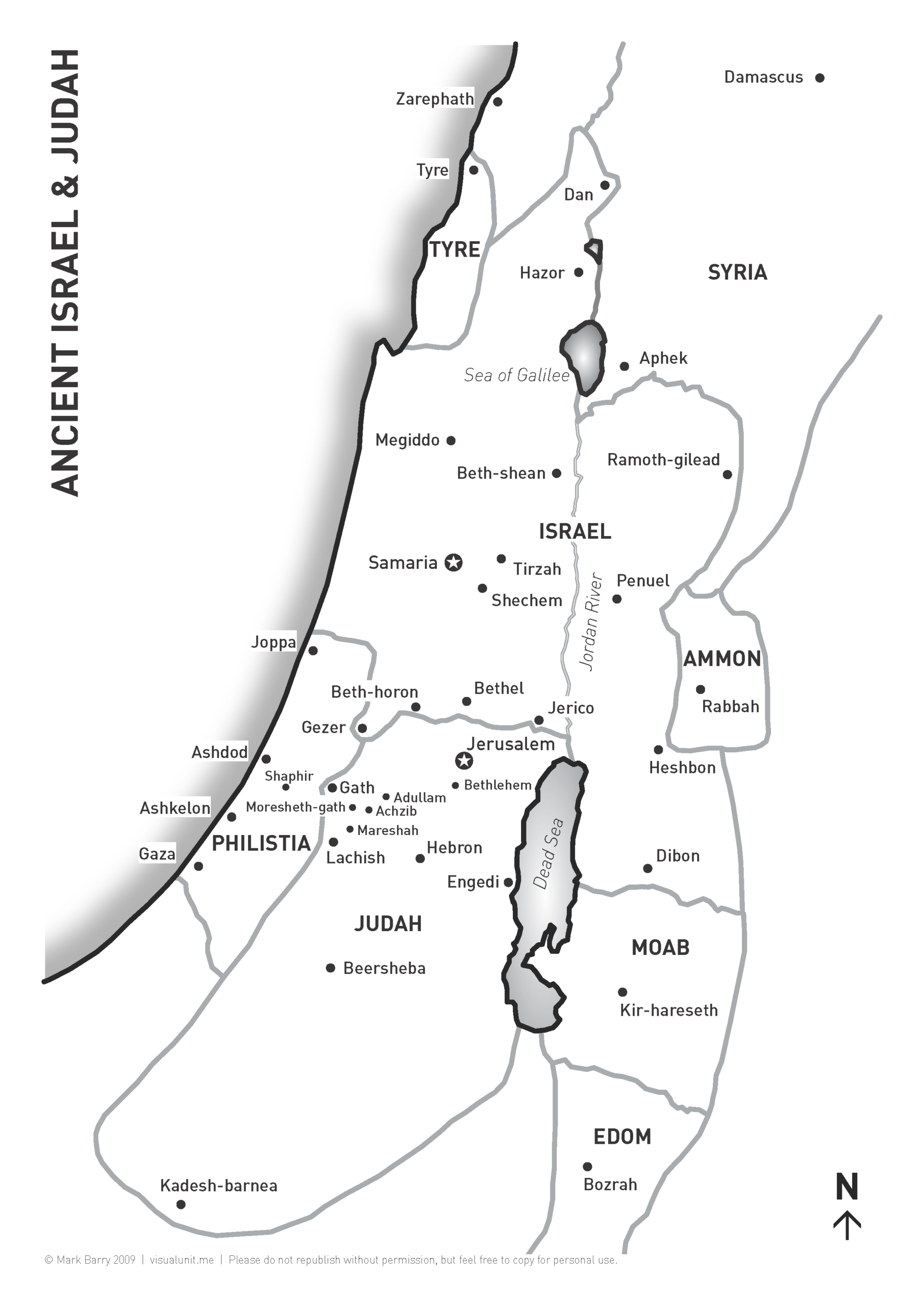 Map Of Israel &amp;amp; Judah | Visual Unit pertaining to Free Printable Bible Maps