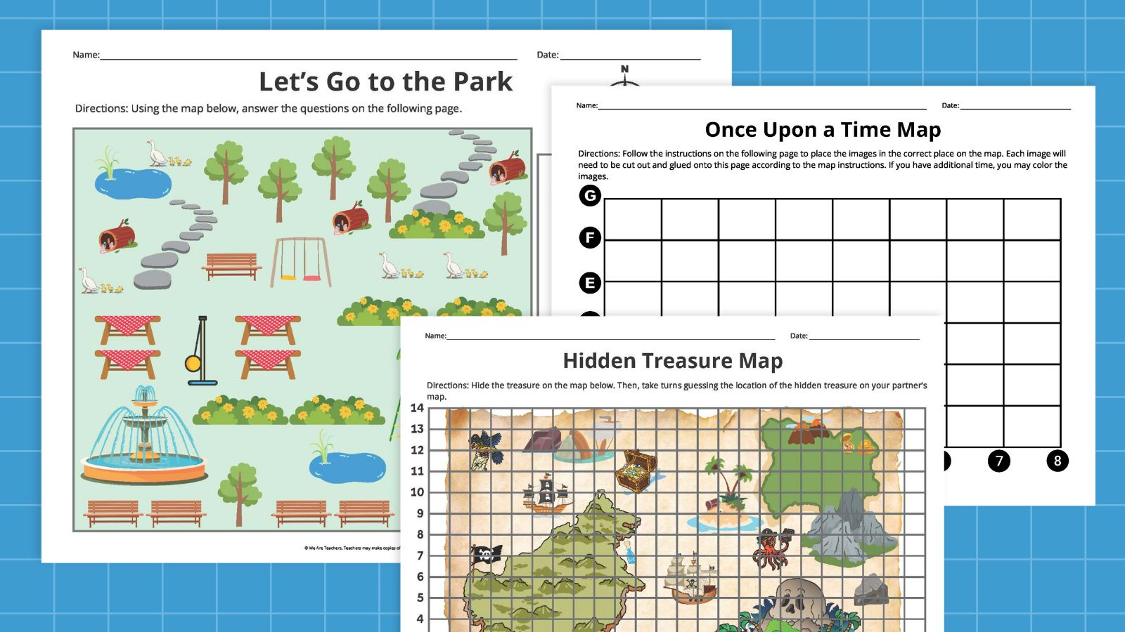 Map Skills Worksheets (Free Printable Bundle) for Free Printable Maps and Directions