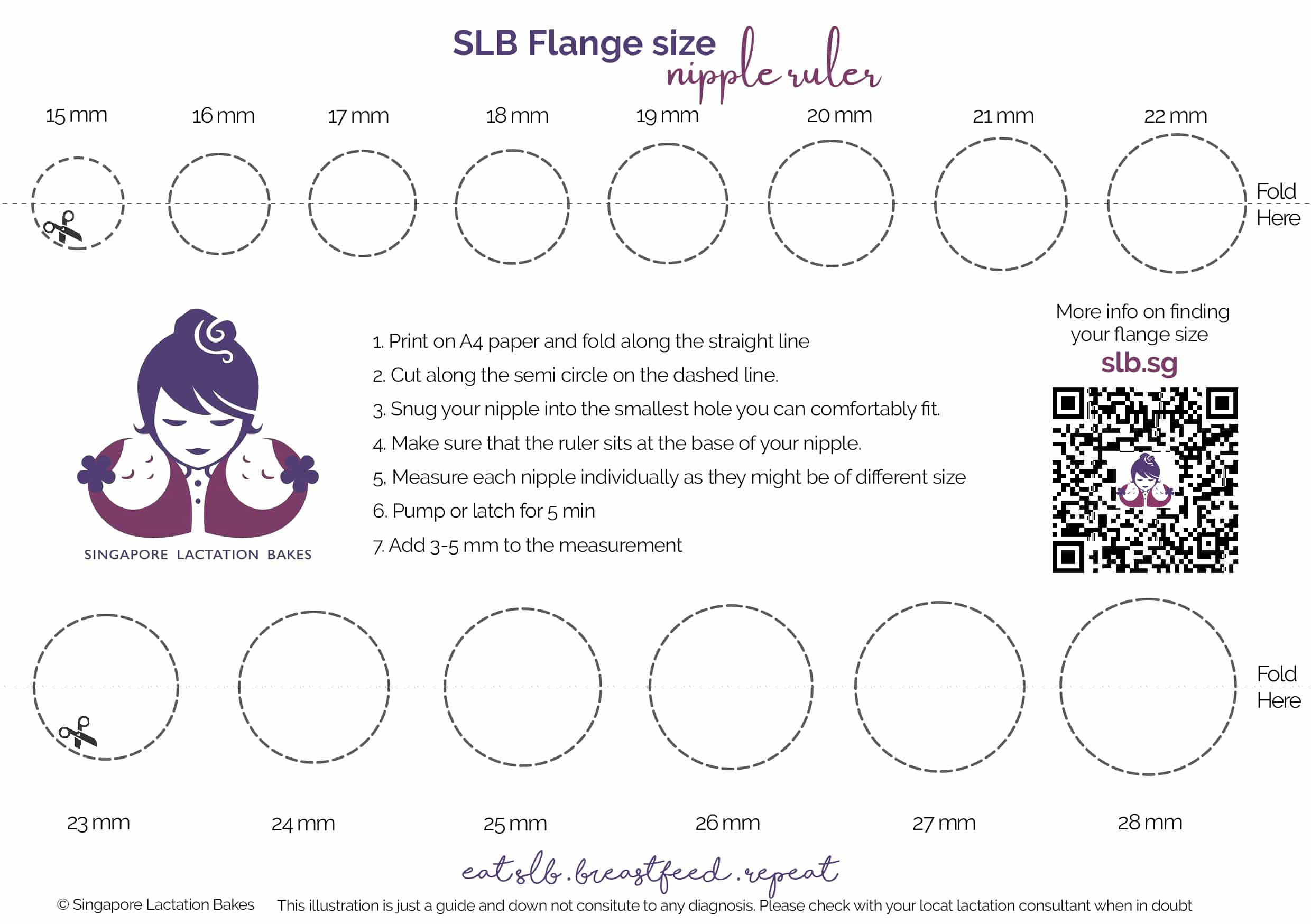 Measure Nipple Size Archives - Singapore Lactation Bakes (Slb) within Nipple Flange Size Chart Printable