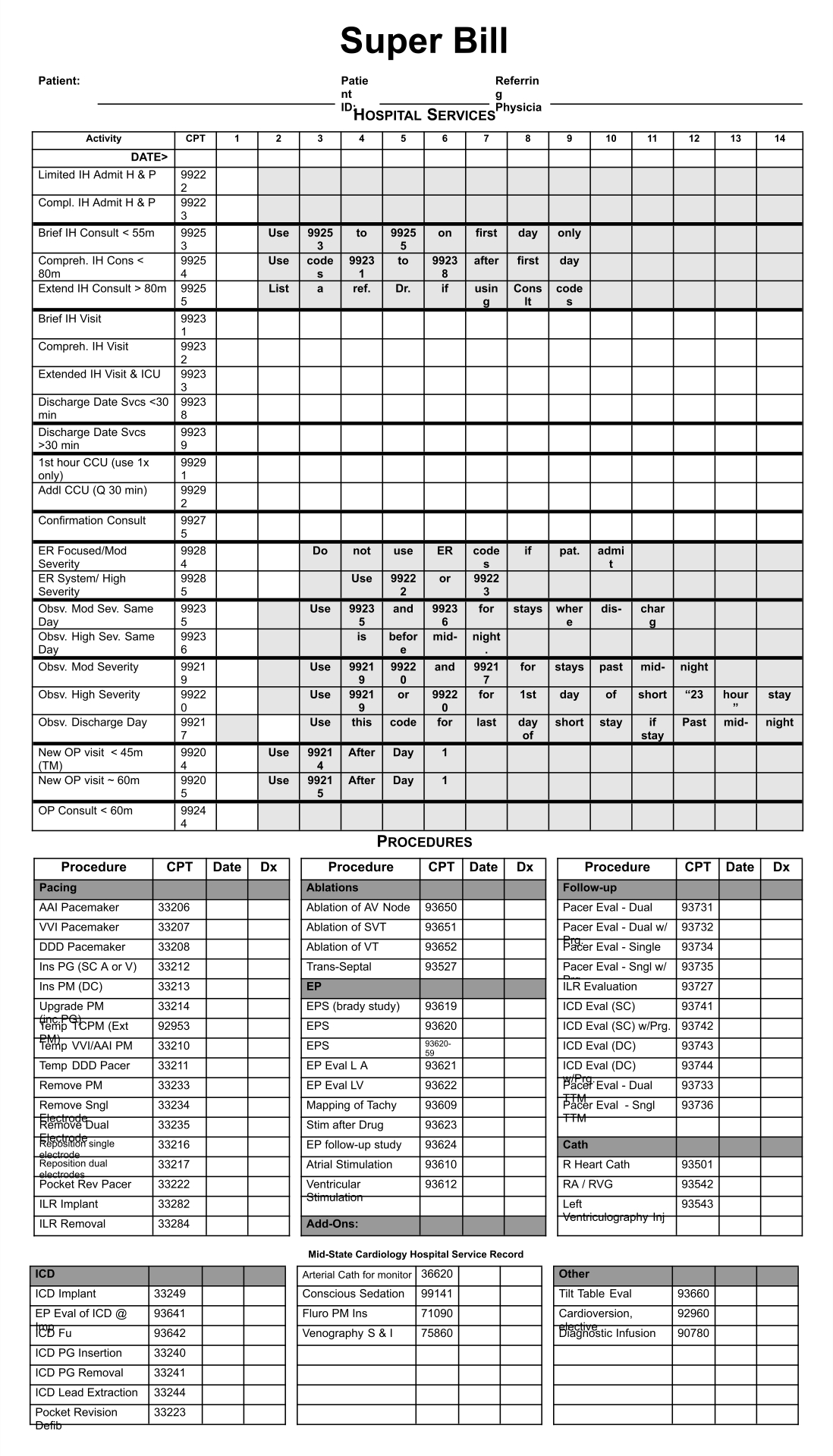 Medical Superbills - 10 Free Pdf Printables | Printablee with regard to Free Pediatric Superbill Template