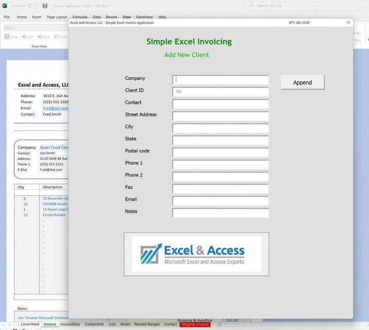 Free Excel Userform Templates