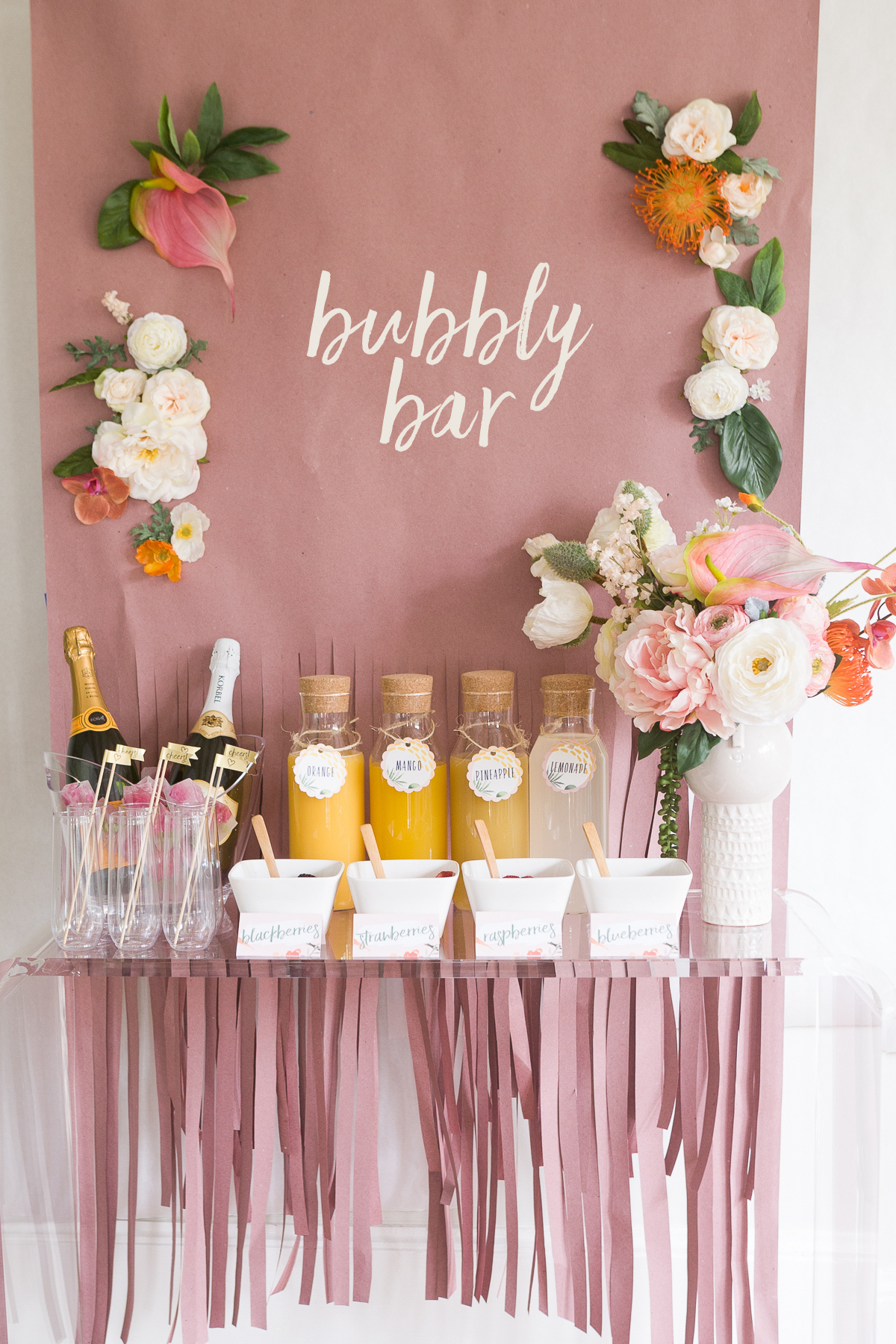 Mimosa Bar Bridal Shower Brunch With Free Printables! ⋆ Ruffled intended for Free Mimosa Bar Printables