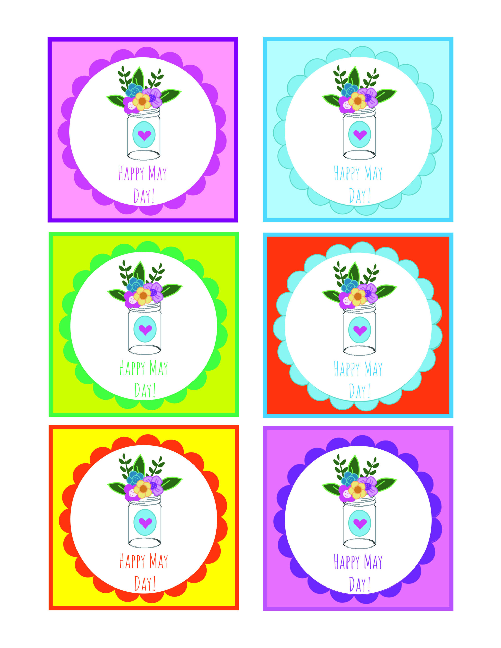 Mini-Apple Pie Baskets with Free Printable May Day Cards