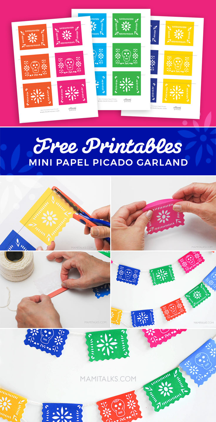 Mini Printable Papel Picado: Make A Garland - Mami Talks™ with Free Printable Papel Picado Patterns