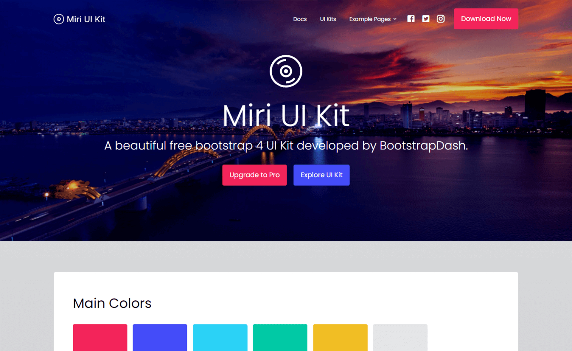Miri Ui - Free Responsive Bootstrap 4 Html5 Ui Kit Template in Uikit Free Templates