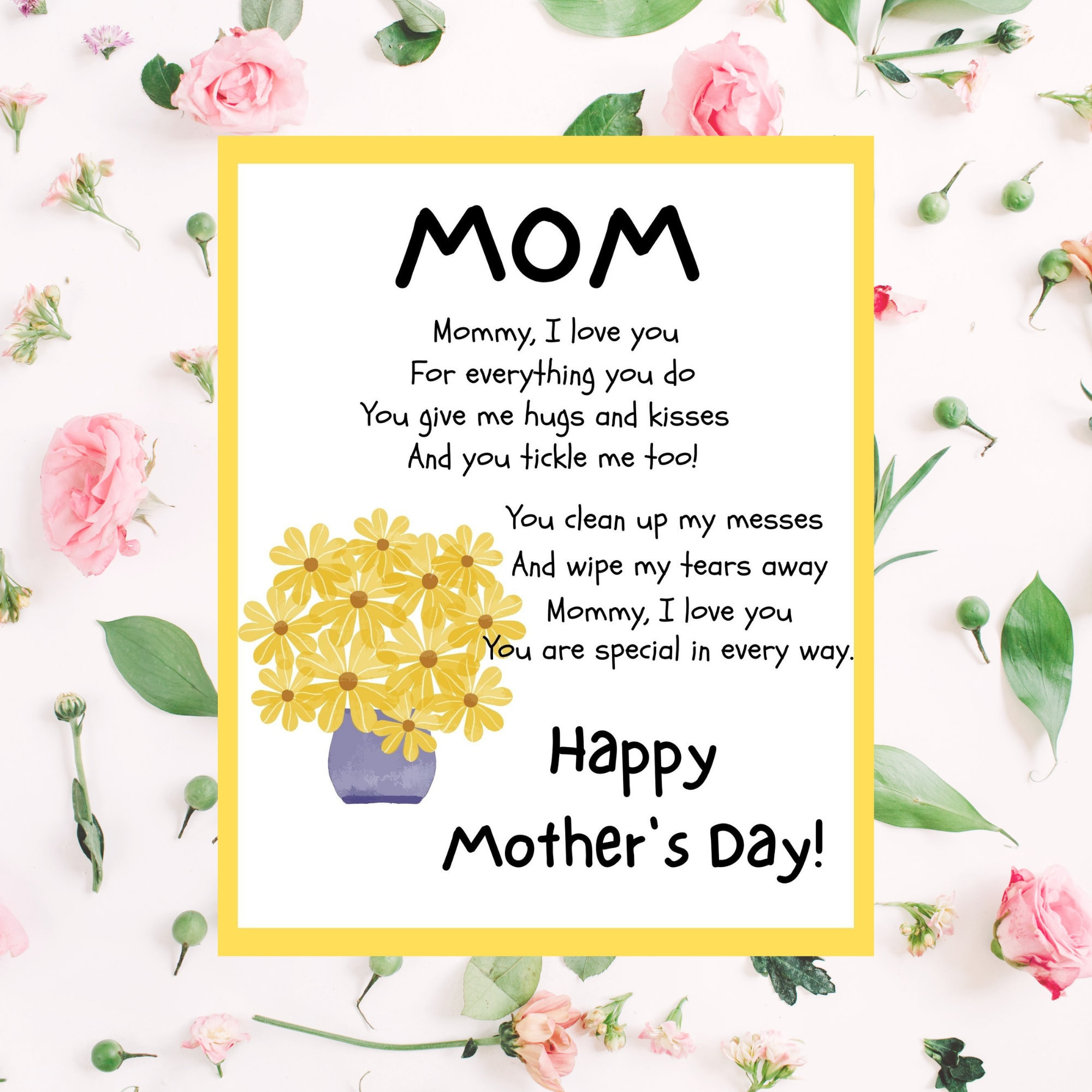 Mom | Mother&amp;#039;S Day Poem | Printable Mother&amp;#039;S Day Poem From Child pertaining to Free Printable Mothers Day Poems