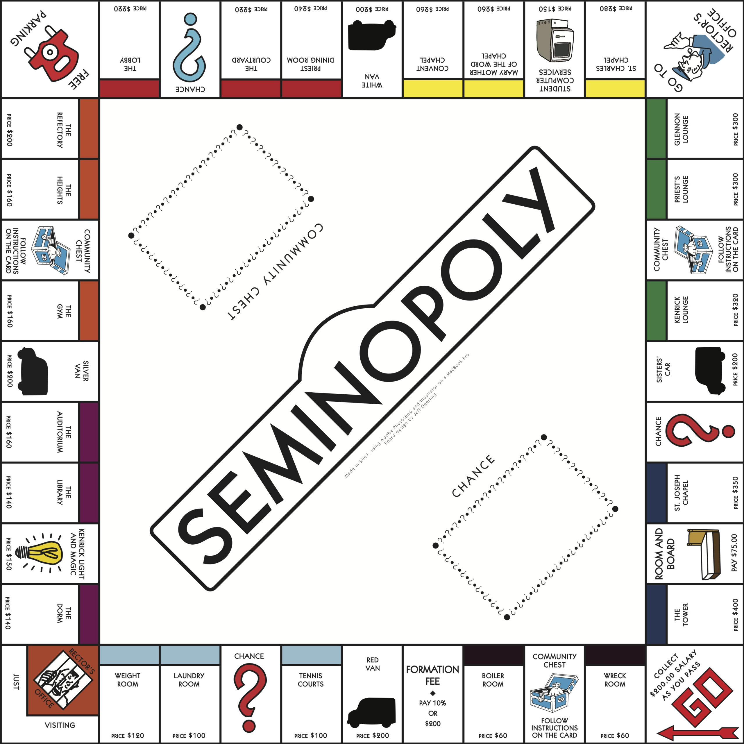 Monopoly Game Board Design (Illustrator/Vector Artwork) | Jeff pertaining to Free Editable Monopoly Board Template