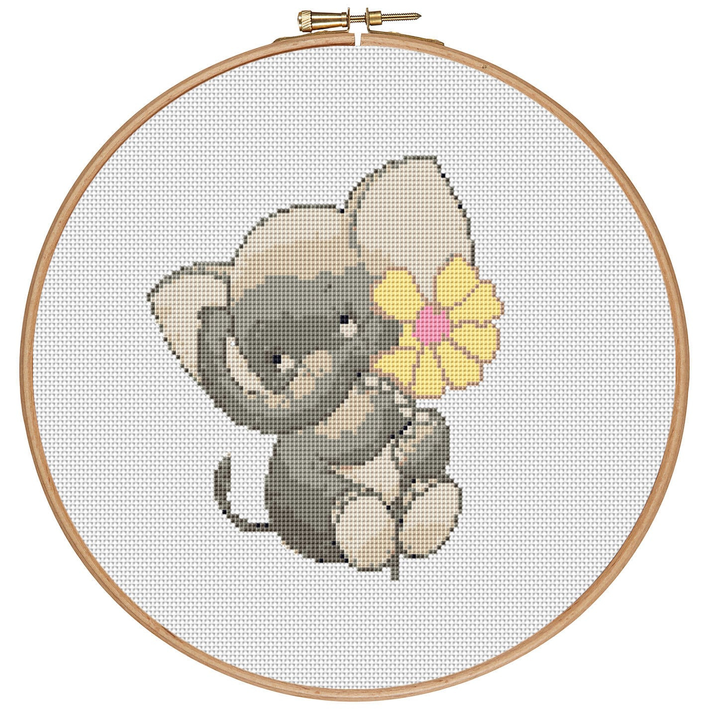 More For Free - Elephant - Counted Cross Stitch Pattern Pdf in Free Printable Elephant Cross Stitch Pattern