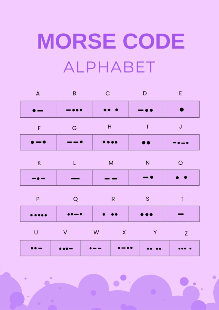 Morse Code Chart Printable