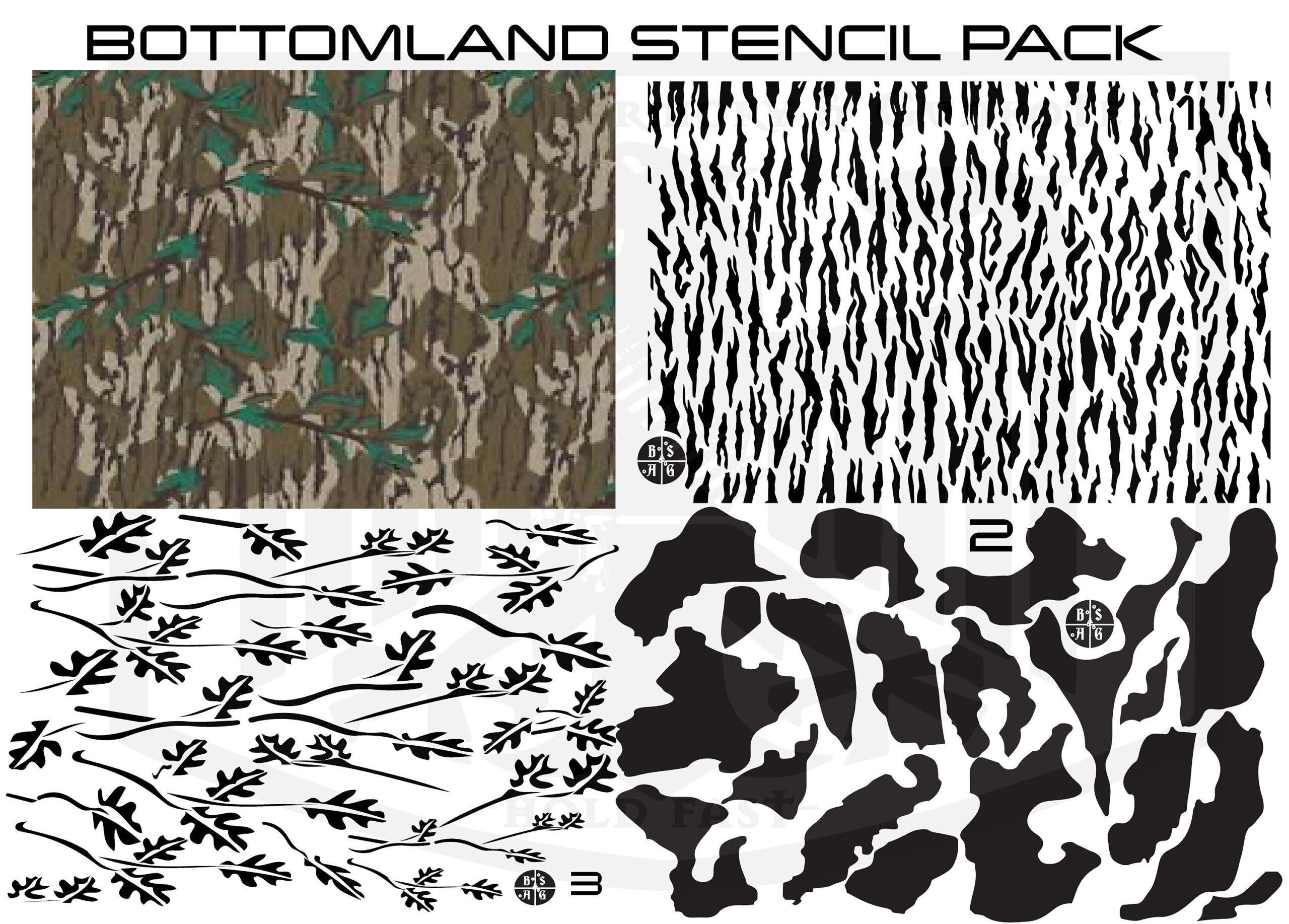 Mossy Oak Bottomland Paint Stencil - Etsy within Free Printable Mossy Oak Stencils
