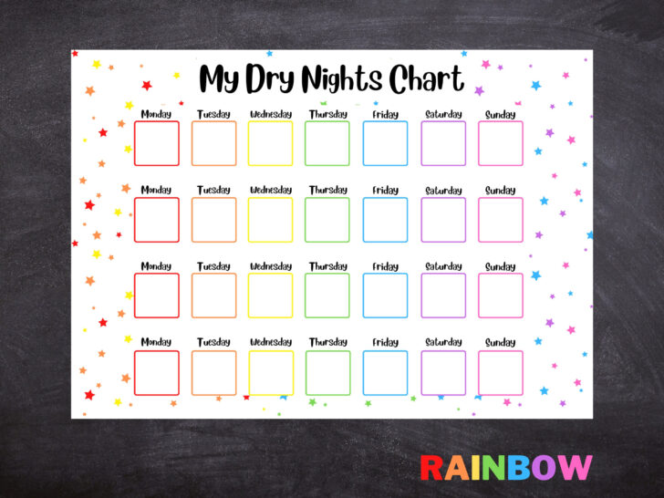 Bed Wetting Reward Chart Printable
