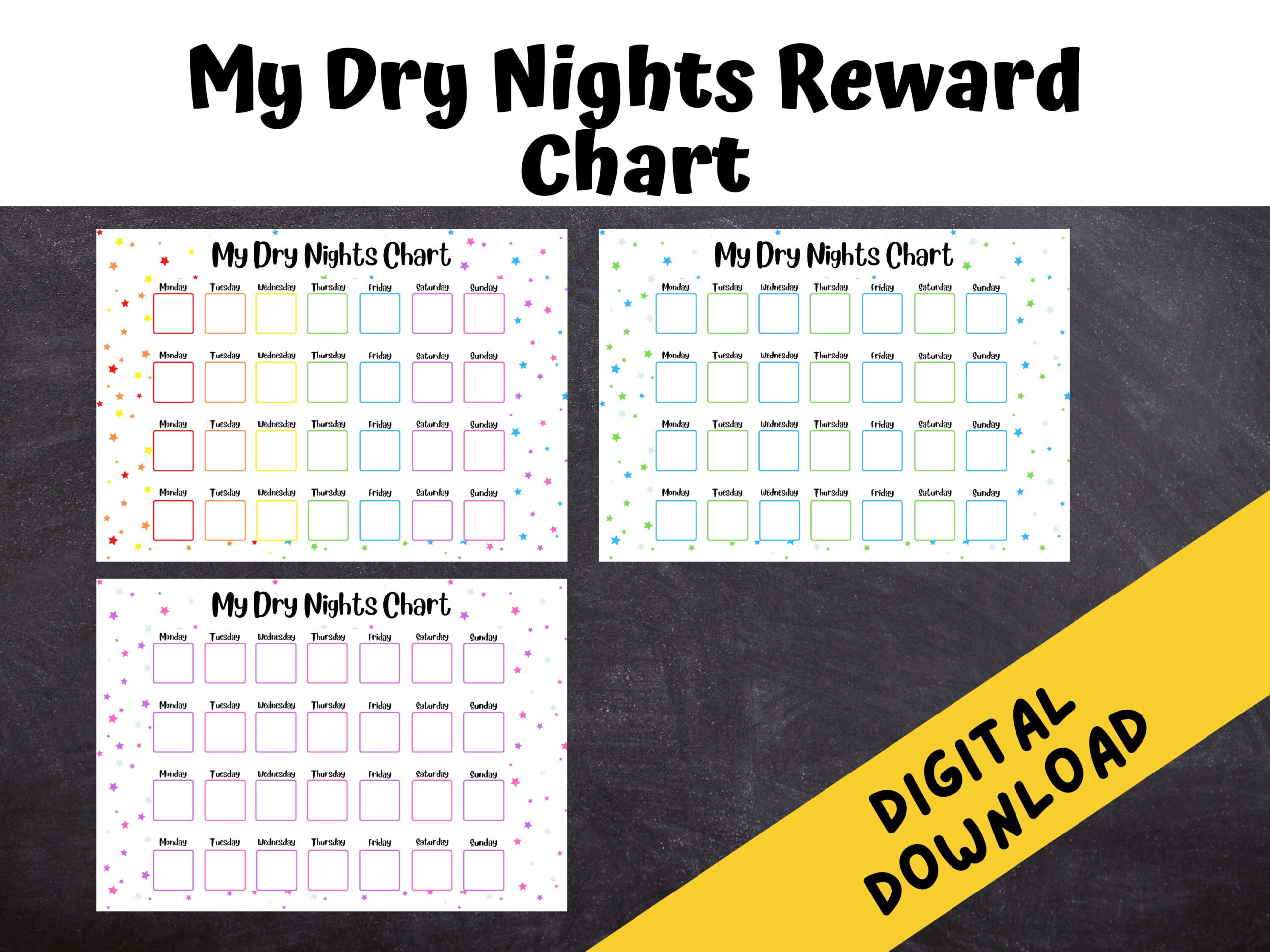 My Dry Nights Reward Chart | Potty Training | Bed Wetting Support within Bed Wetting Reward Chart Printable