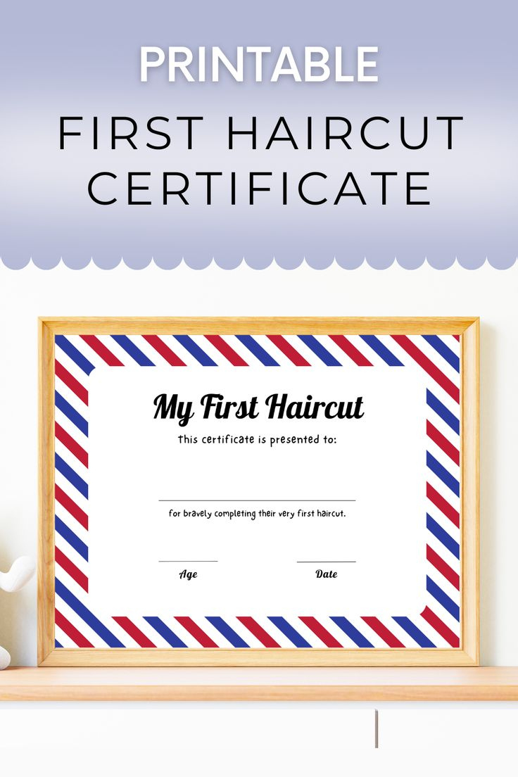 My First Haircut Certificate Printable First Haircut Keepsake regarding Free Printable 1st Haircut Certificate
