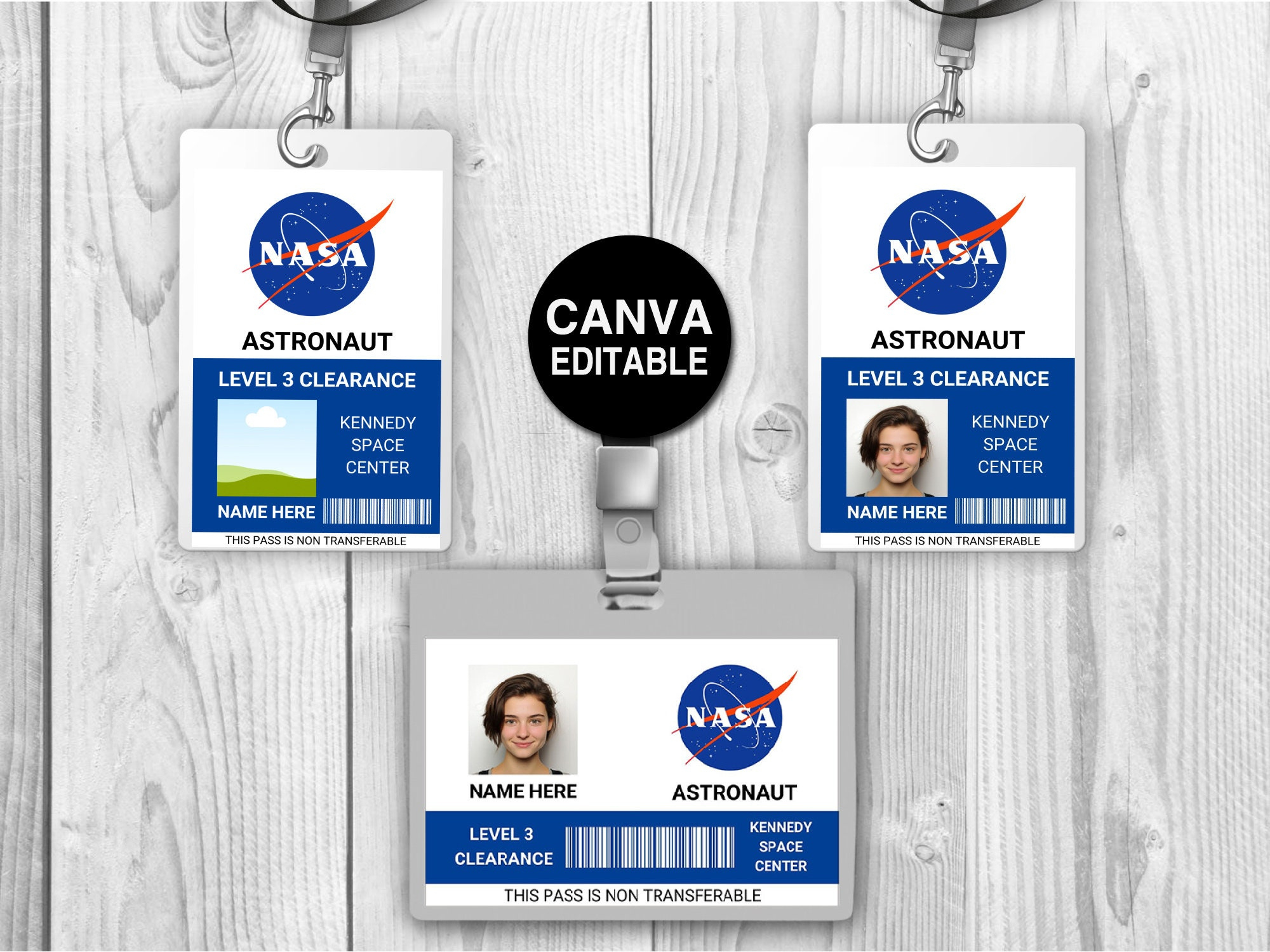 Nasa Astronaut Id Badge Vorlage, Namensschild, Space Astronaut within Free Printable Nasa Badges