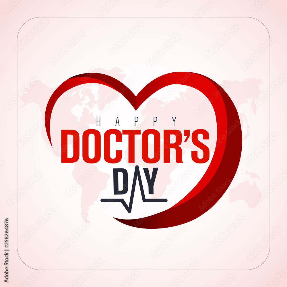National Doctor Day Card Vector Art &amp;amp; Graphics | Freevector regarding Free Printable Happy Doctors Day Cards