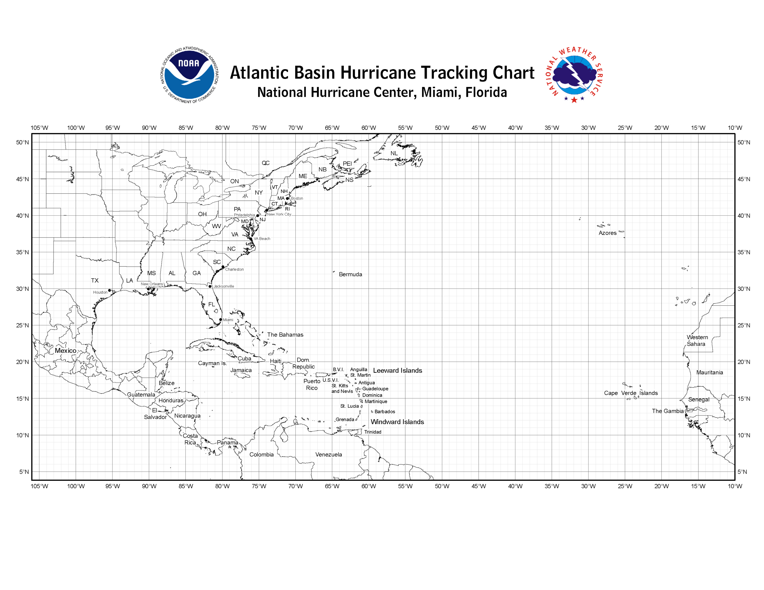 Nhc And Cphc Blank Tracking Charts in Hurricane Tracking Chart Printable