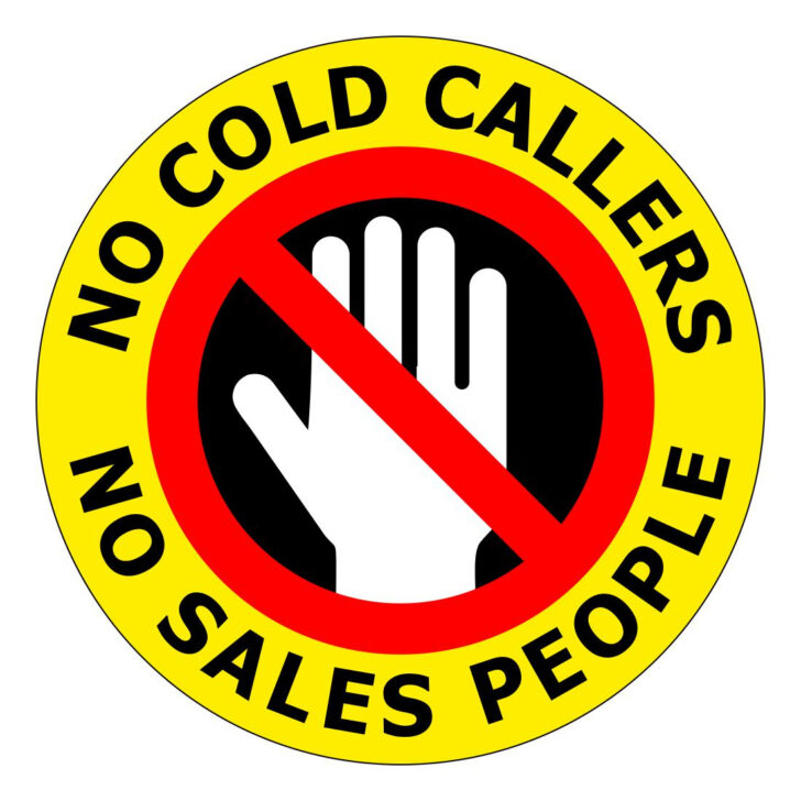 Free Printable No Cold Callers Sign