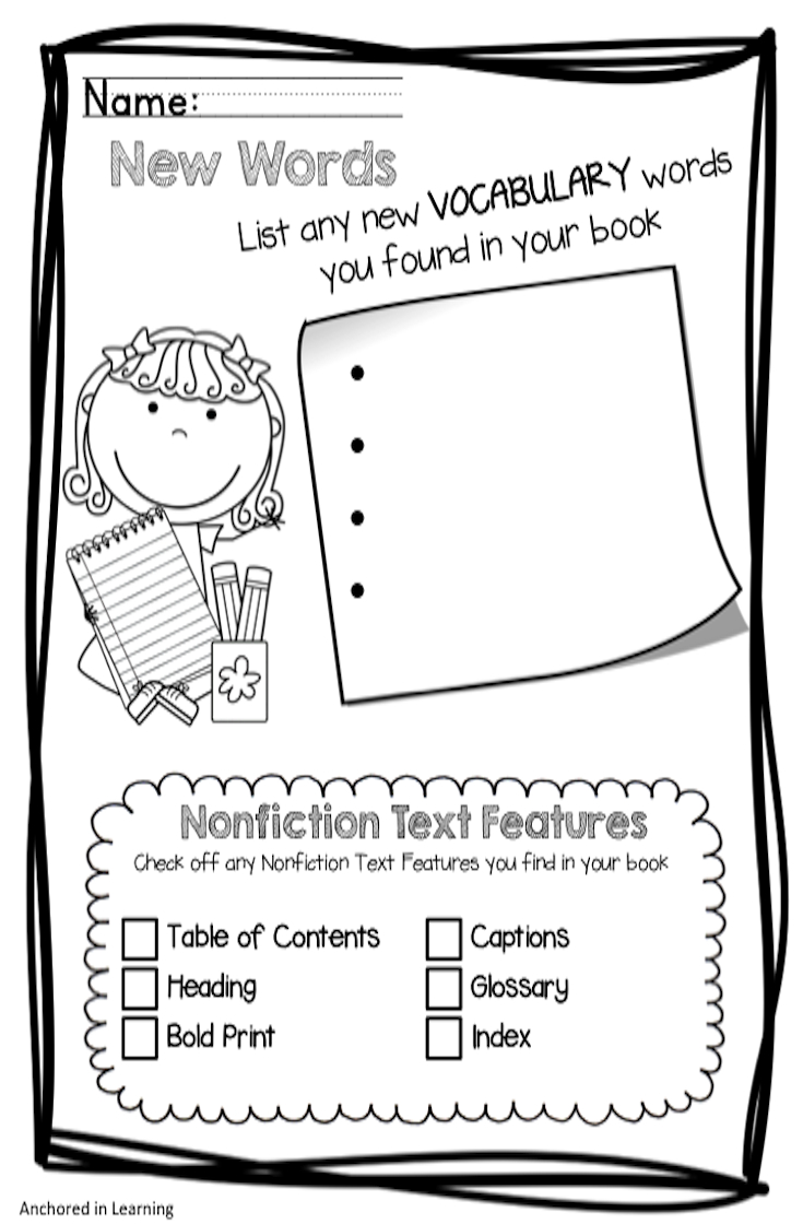 Nonficiton Graphic Organizers Mini Set regarding Free Printable Nonfiction Graphic Organizers