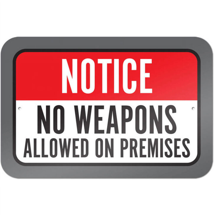 No Weapons Sign Free Printable
