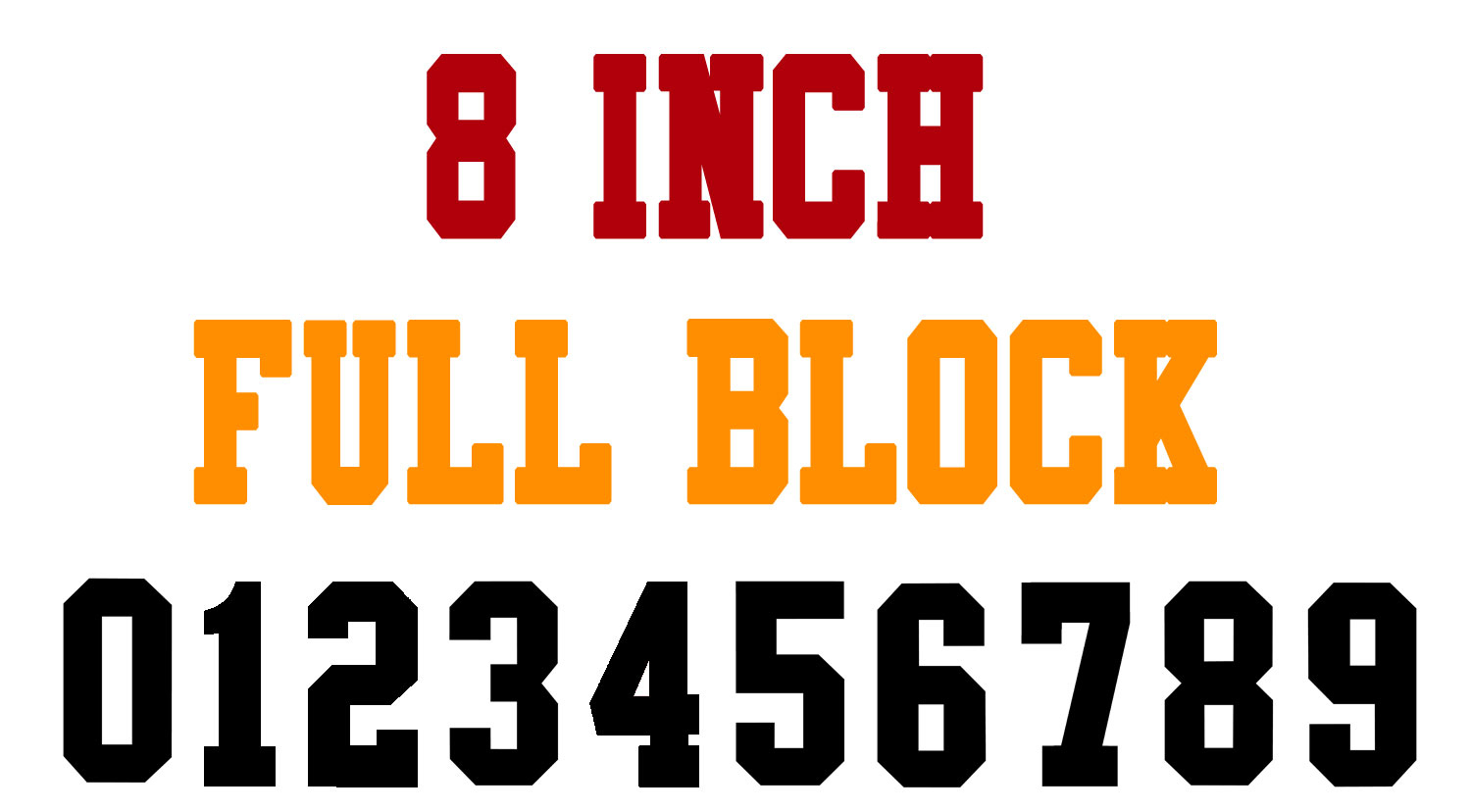 Numberstencils - 8 Inch Full Block Number Stencils (100 Sheet for Printable 8 Inch Number Stencils