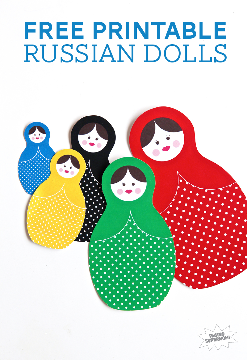 Olympics Craft Idea: Printable Russian Dolls - Paging Supermom with Free Printable Russian Nesting Dolls