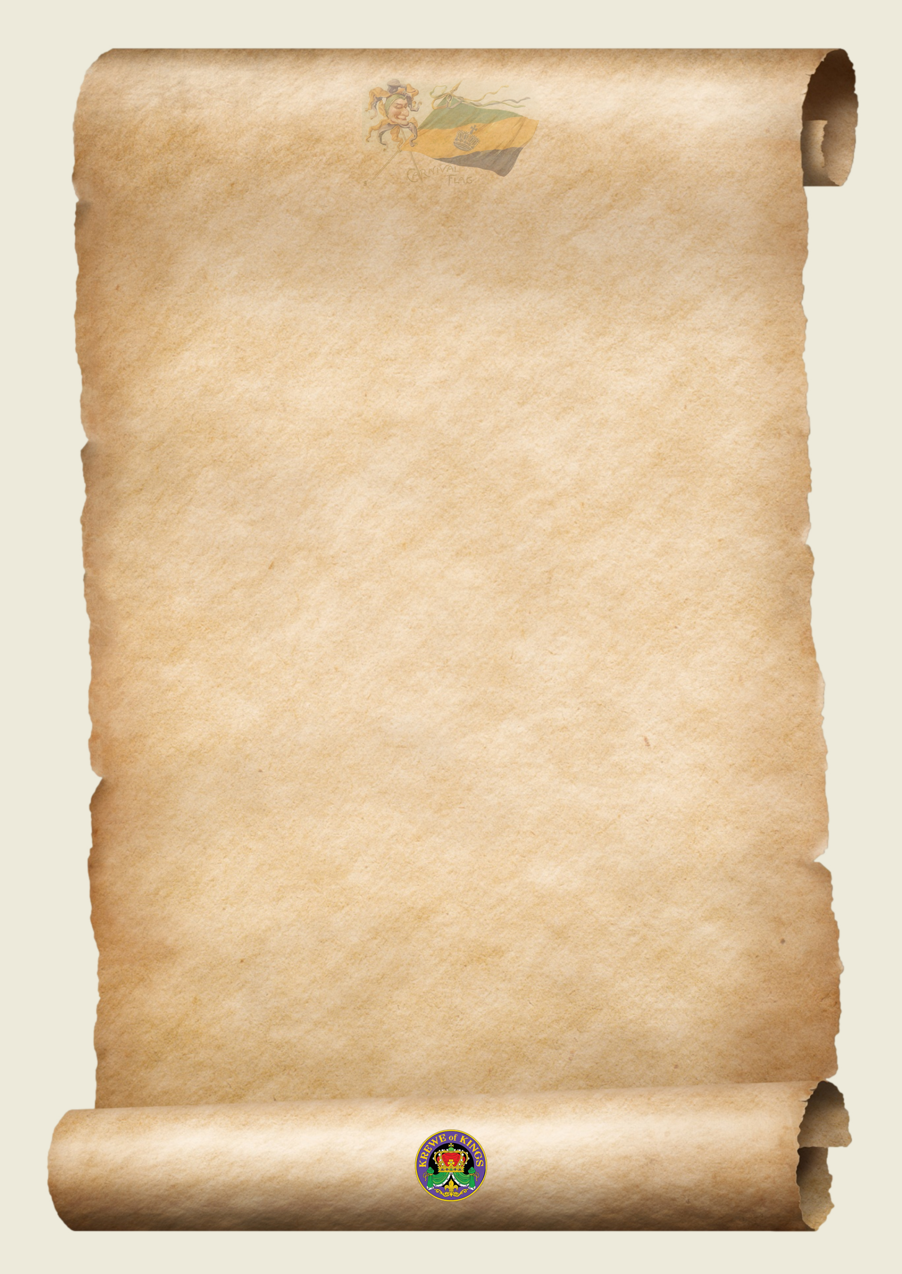 Our History — Krewe Of Kings intended for Free Blank Scroll Template
