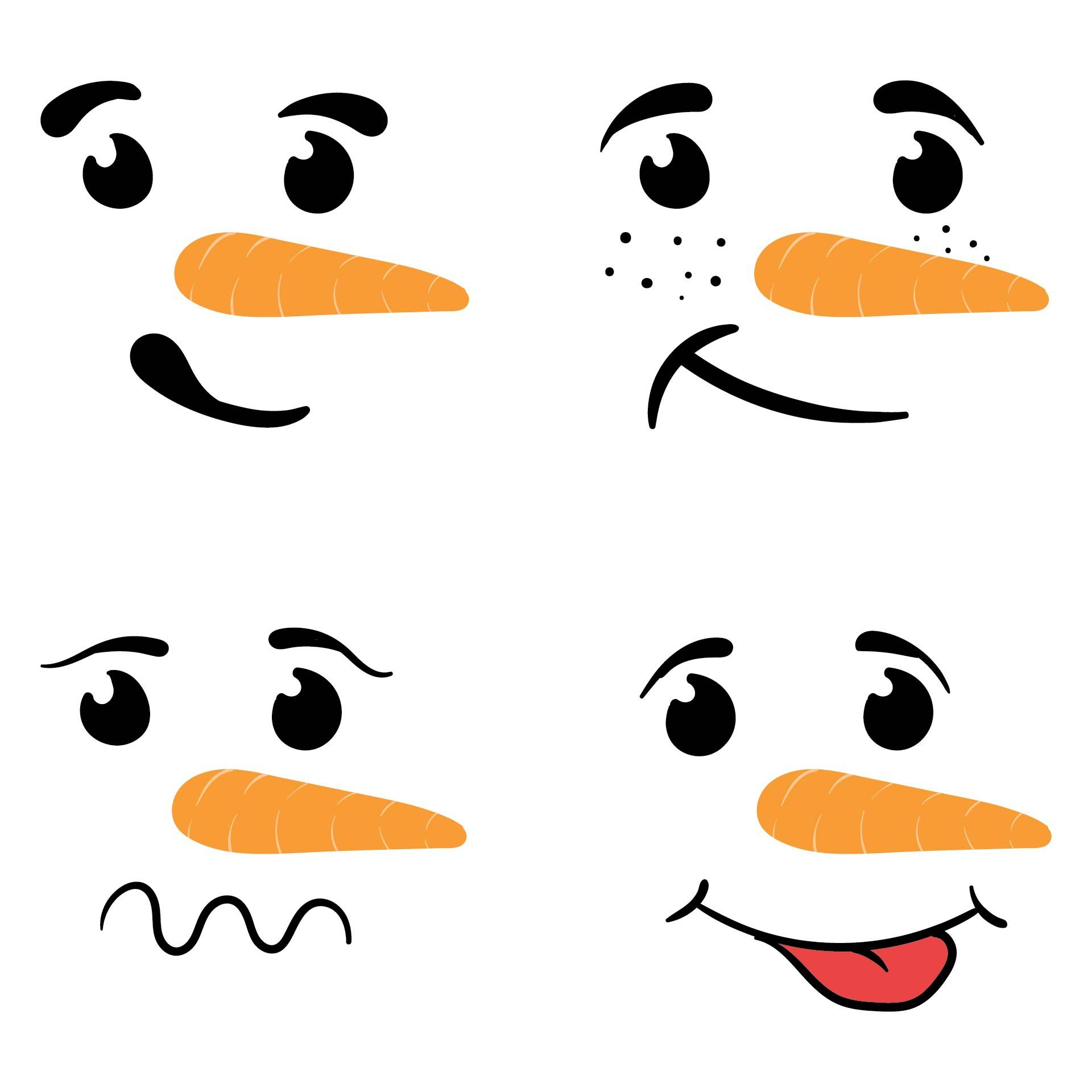 Painted Snowman Faces for Free Printable Snowman Face Patterns