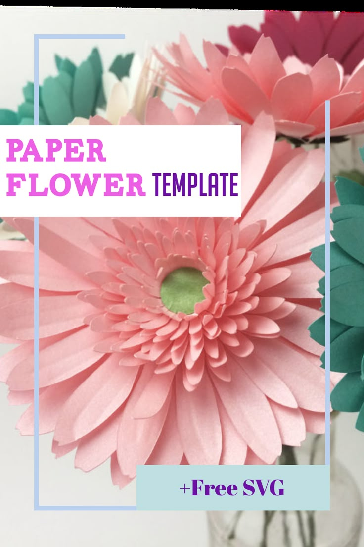 Paper Flower Template, Cricut Project Gerbera Daisy inside Free Gerbera Daisy Template