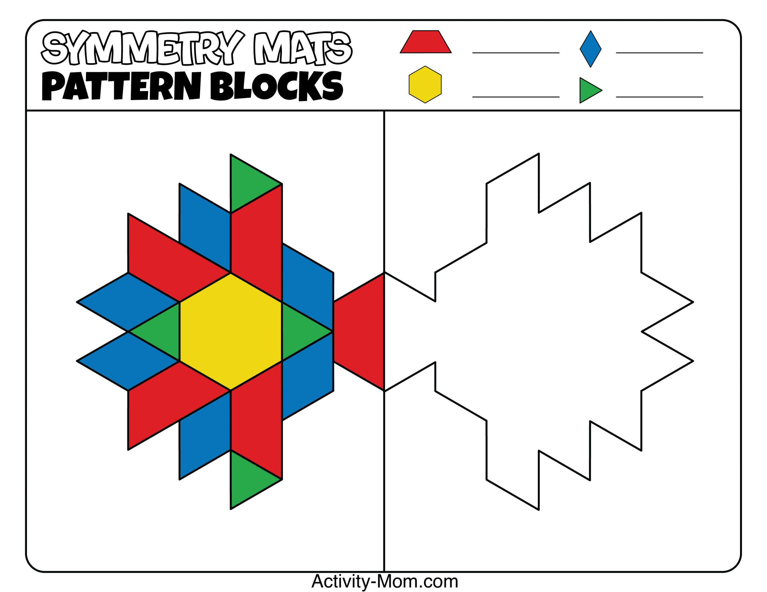 Pattern Block Mats (Free Printable) - The Activity Mom intended for Free Pattern Blocks Printables