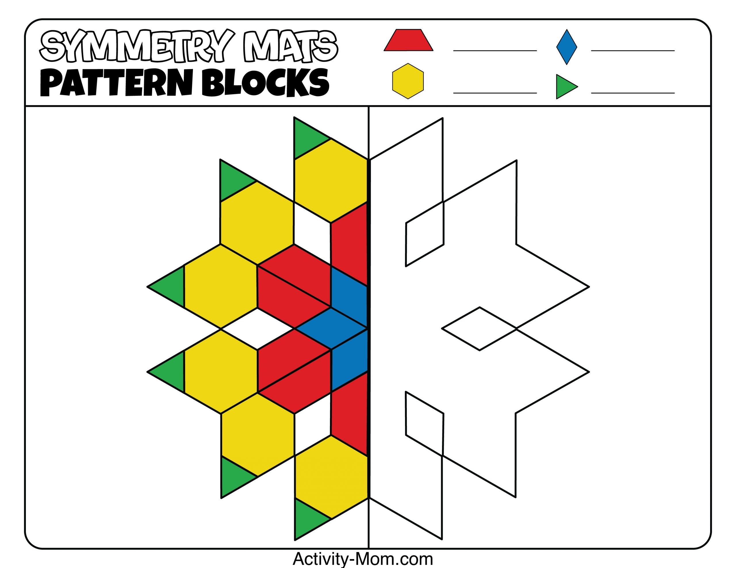 Pattern Block Mats (Free Printable) - The Activity Mom intended for Free Printable Parquetry Patterns