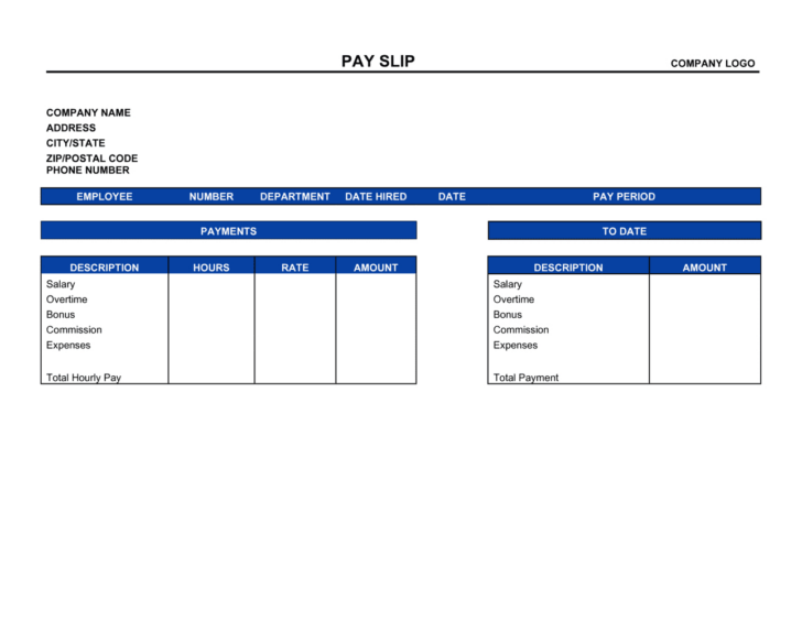 Free Payslip Template Excel Uk