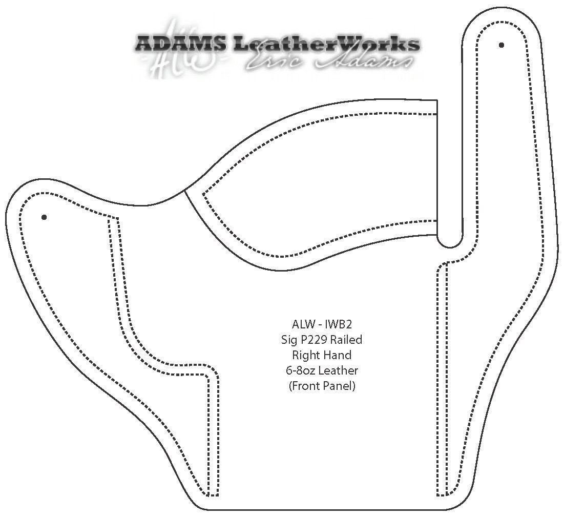 Pdf Digital Pattern - Sig P229 Railed Iwb2 Style Leather Holster inside Pdf Printable Leather Holster Patterns