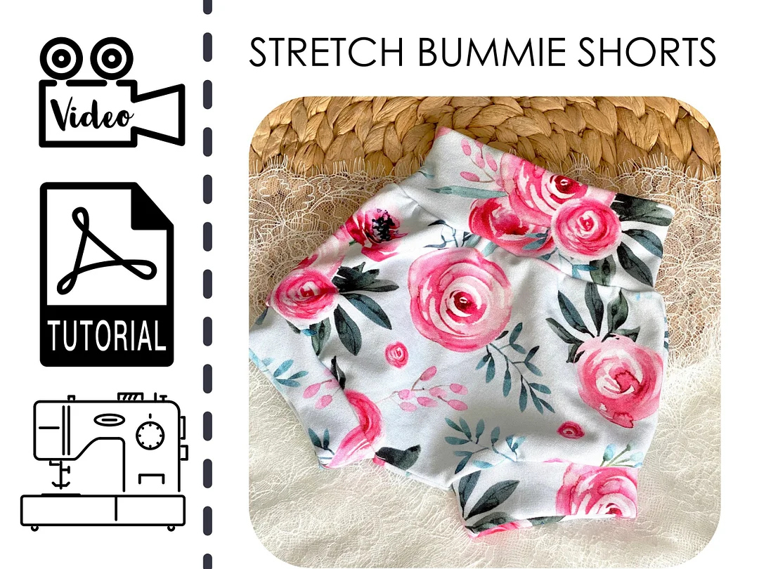 Pdf Essential Stretch Bummies Shorts Sewing Pattern with Free Printable Bummies Pattern