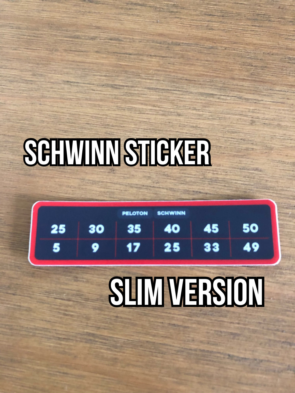 Peloton Sticker Slim Version Schwinn Ic4 Ic8 Bowflex Resistance regarding Peloton Ic4 Conversion Chart Printable