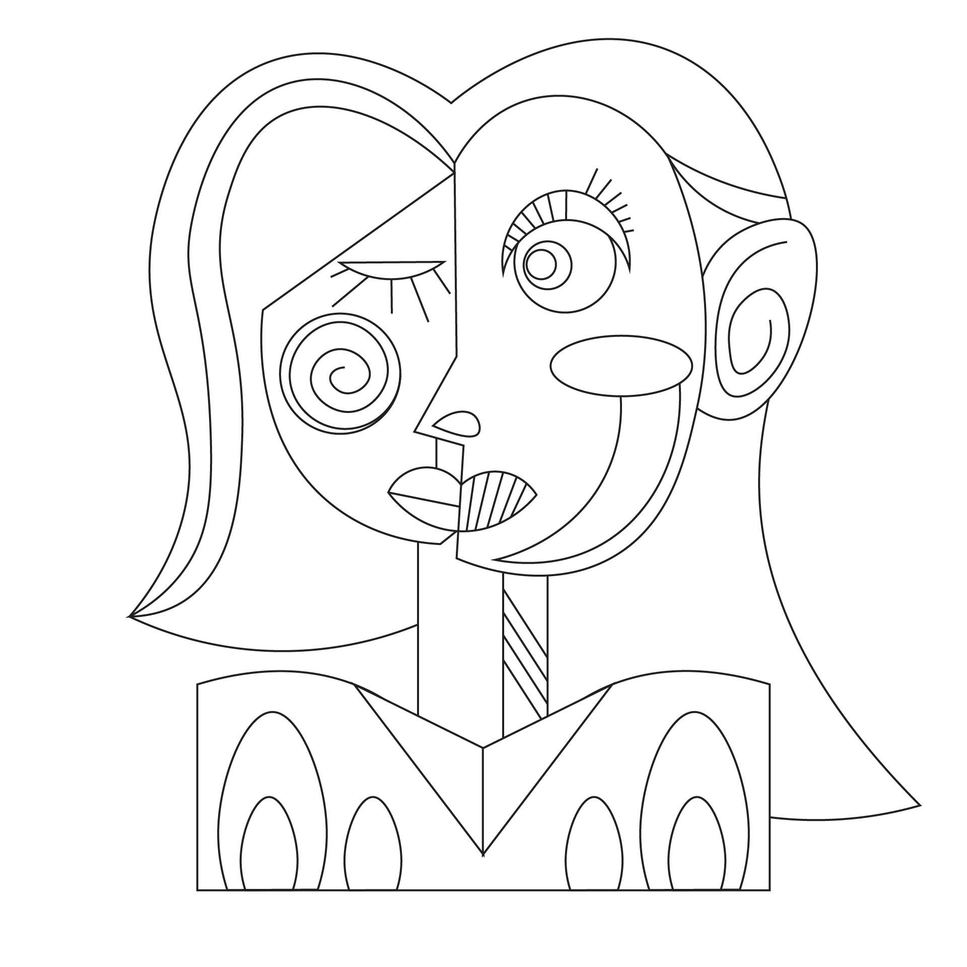 Picasso Art Coloring Pages - 10 Free Pdf Printables | Printablee for Free Printable Picasso Coloring Pages