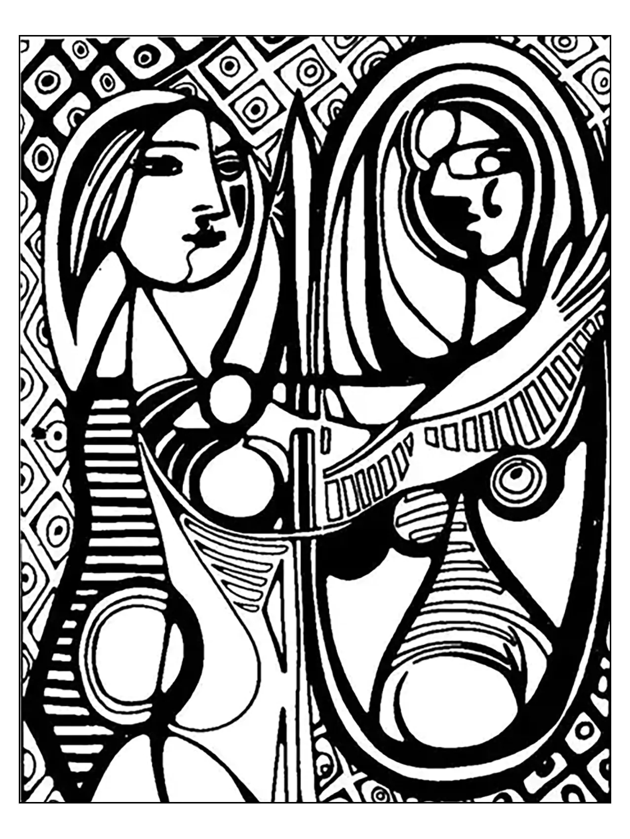 Picasso Coloring Page For Children - Pablo Picasso Coloring Pages pertaining to Free Printable Picasso Coloring Pages