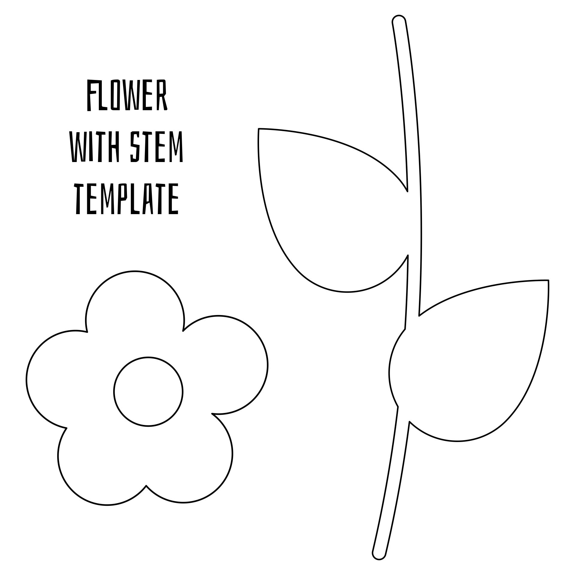 Pin Page - Worksheets Library for Free Flower Stem Template