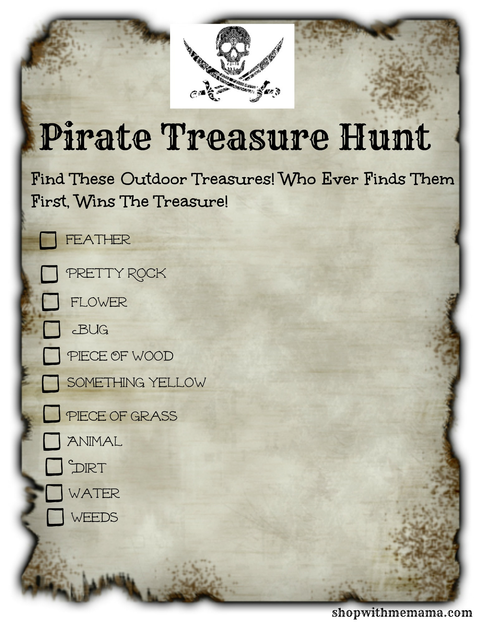 Pirate Treasure Hunt For Kids! (Free Printables!) Story - Shop with regard to Free Pirate Treasure Hunt Printables