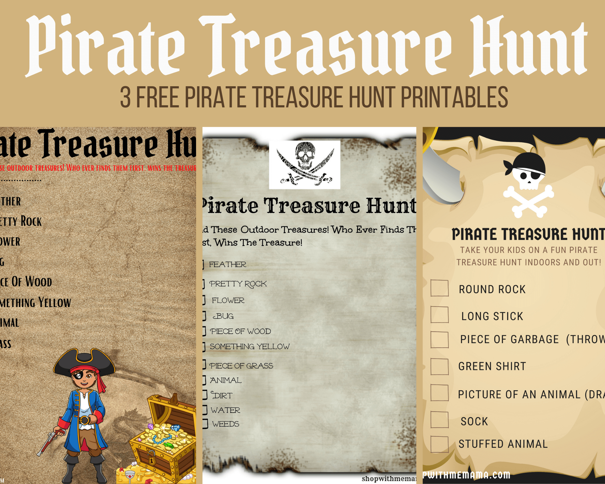 Pirate Treasure Hunt For Kids! (Free Printables!) Story - Shop with regard to Free Pirate Treasure Hunt Printables