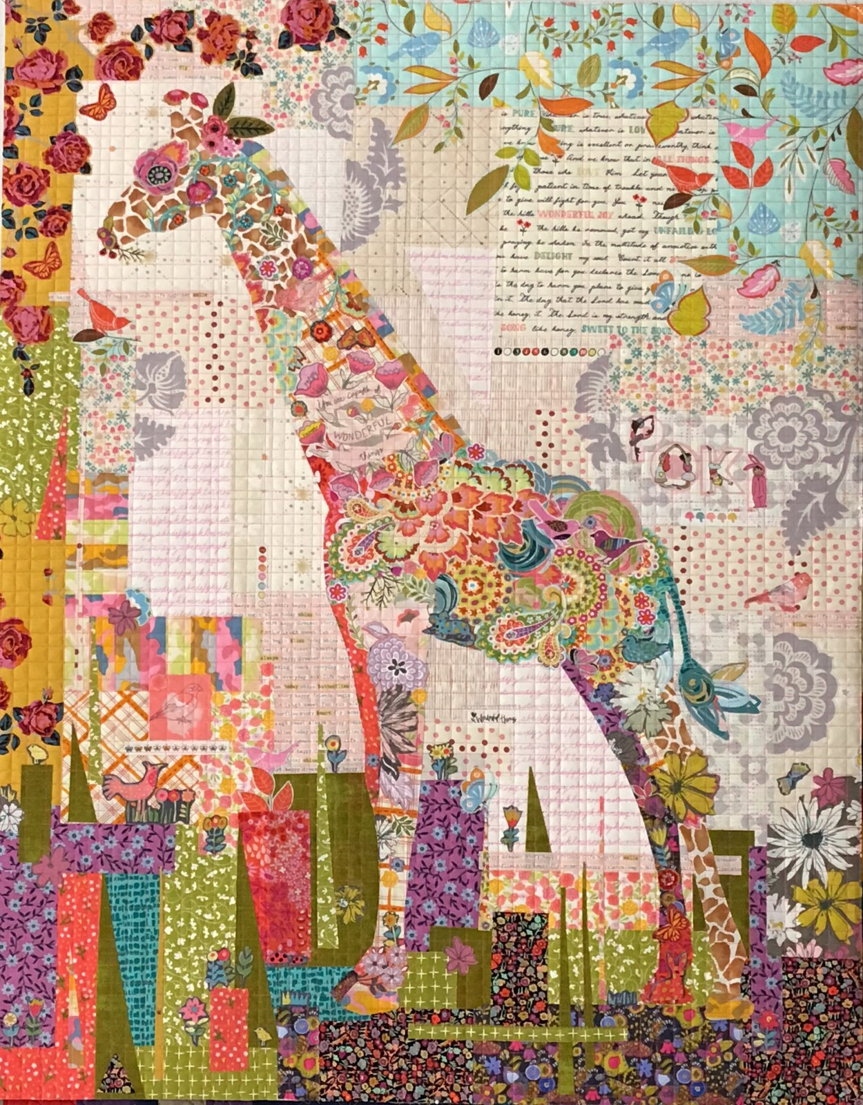 Pokimini Giraffe Collage Patternlaura Heine - 724696748458 pertaining to Printable Free Collage Quilt Patterns