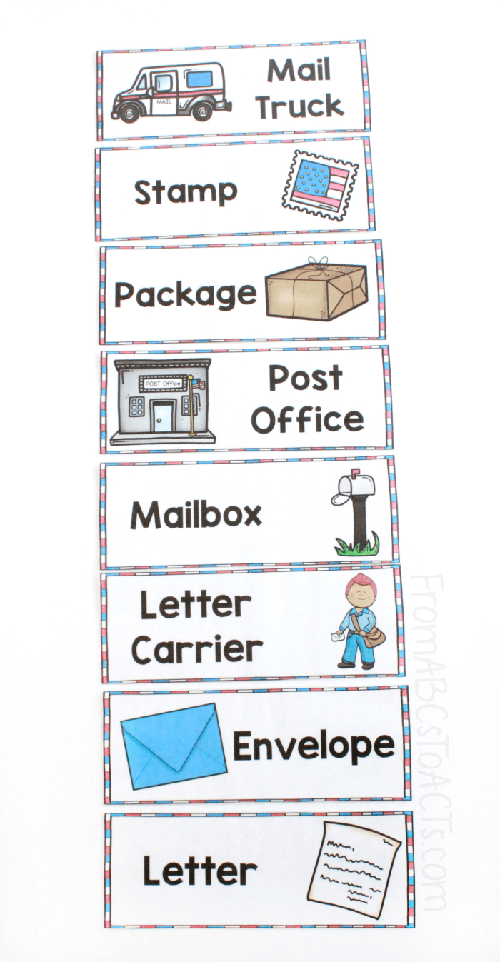 Post Office Pretend Play - From Abcs To Acts in Free Printable Stamps For Role Play